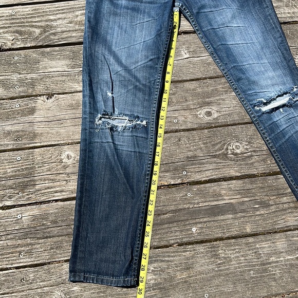 VIGGOS the boyfriend rolled up distress skinny jeans size 9 length 27 rolled up - Picture 11 of 12
